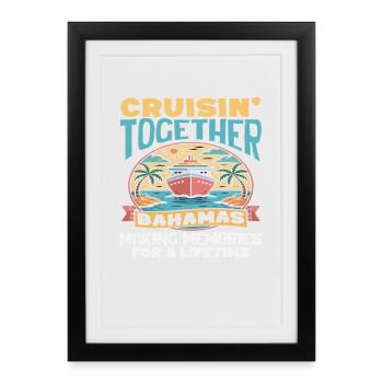 Croisière Ensemble aux Souvenirs des Bahamas - Affiche encadrée (27 × 37 cm) - noir - Devant