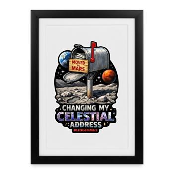 Allons sur Mars. Mission d’exploration de Mars - Affiche encadrée (27 × 37 cm) - noir - Devant