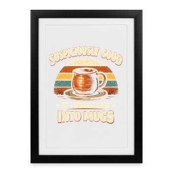La boue devient coupe | Poterie - Affiche encadrée (27 × 37 cm) - noir - Devant