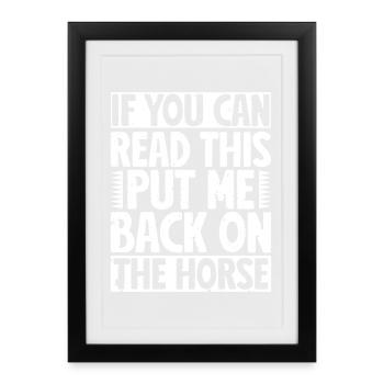 Rodeo Horse Riding Can Raed Put Me Back On Cowboy - Framed poster (27 × 37 cm) - black - Front