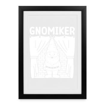 Dwarves Motif Gnome Dwarf - Framed poster (27 × 37 cm) - black - Front