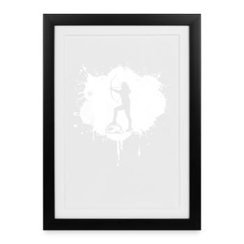 Sketch d’Archer - Affiche encadrée (27 × 37 cm) - noir - Devant