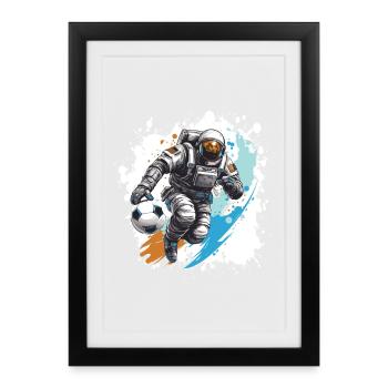 Astronaut Football Team - Framed poster (27 × 37 cm) - black - Front