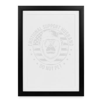 Emotional Support Husband Do Not Pet - Framed poster (27 × 37 cm) - black - Front