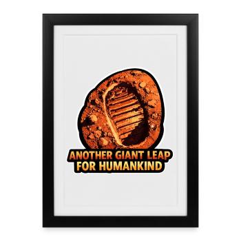 Allons sur Mars. Mission d’exploration de Mars - Affiche encadrée (27 × 37 cm) - noir - Devant