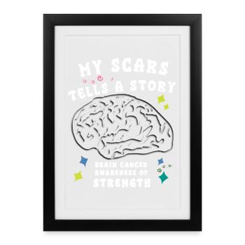 Brain Tumor Education, Fighter, Brain Tumor Education - Framed poster (27 × 37 cm) - black - Front