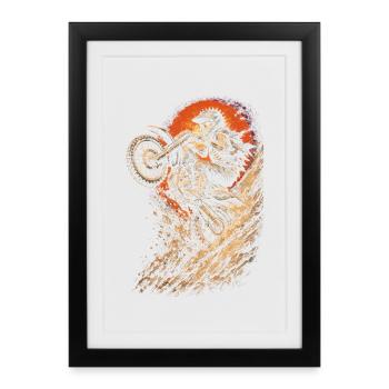 Dirtbike Dirt Bike Motocross - Affiche encadrée (27 × 37 cm) - noir - Devant