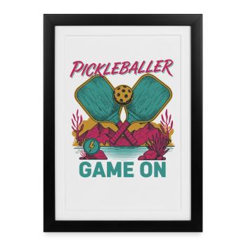 Pickleball Pickleballer Game On funny player - Framed poster (27 × 37 cm) - black - Front
