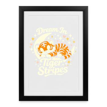 Dream Tiger - Framed poster (27 × 37 cm) - black - Front