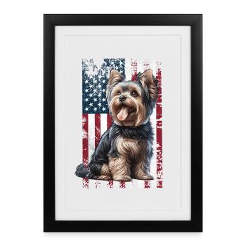Yorkshire Terrier US Yorkshire Terrier - Framed poster (27 × 37 cm) - black - Front
