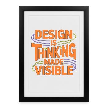 Designer Educator Design Is Thinking Art Educator - Framed poster (27 × 37 cm) - black - Front