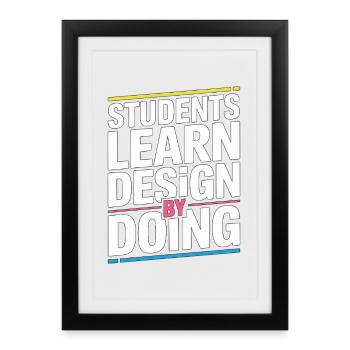Designer Educator Students Learn Graphic Design - Framed poster (27 × 37 cm) - black - Front