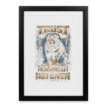 Rottweiler Dog - Framed poster (27 × 37 cm) - black - Front
