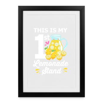 Lemonade, lemonade stand, lemon, lemon - Framed poster (27 × 37 cm) - black - Front