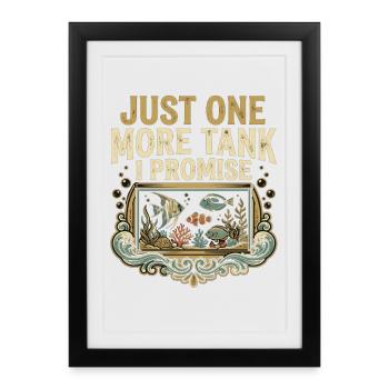 Un aquarium qui dit un humour drôle d’aquarium - Affiche encadrée (27 × 37 cm) - noir - Devant