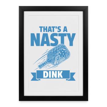 Joueur drôle de pickleball qui est un vilain amour - Affiche encadrée (27 × 37 cm) - noir - Devant