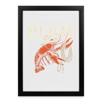 Yee Claw Crayfish, Cajun Seafood, River Cr - Framed poster (27 × 37 cm) - black - Front