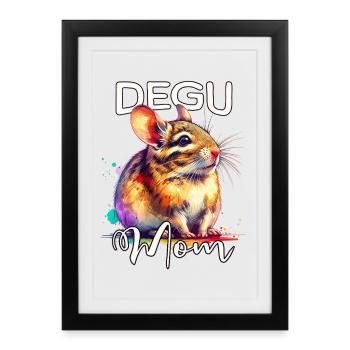 Degu Mama - Framed poster (27 × 37 cm) - black - Front