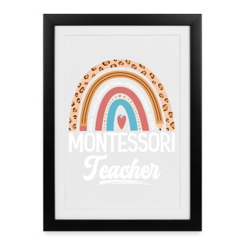  Montessori Teacher Supporter of Independence - Framed poster (27 × 37 cm) - black - Front