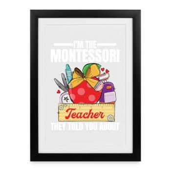  School Teacher Employee Method Education - Framed poster (27 × 37 cm) - black - Front