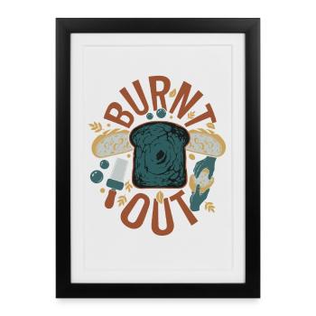 Pain au levain Pain Pâtissier Brûlé - Affiche encadrée (27 × 37 cm) - noir - Devant