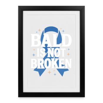 Alopecia Awareness Alopecia Areata Hair Loss - Framed poster (27 × 37 cm) - black - Front