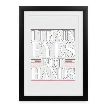 Designer Educator I Train Eyes Visual Designer - Framed poster (27 × 37 cm) - black - Front