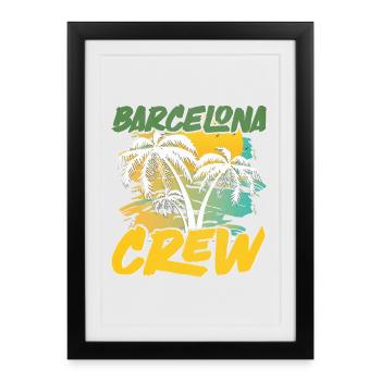 Barcelona Crew - Framed poster (27 × 37 cm) - black - Front