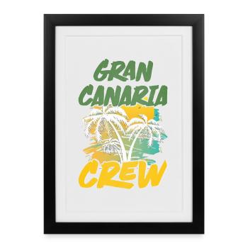 Gran Canaria Crew - Framed poster (27 × 37 cm) - black - Front
