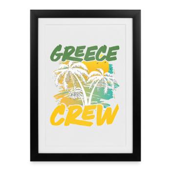 Équipage Grèce - Affiche encadrée (27 × 37 cm) - noir - Devant