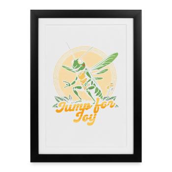 Les sauterelles des champs sautent de joie - Affiche encadrée (27 × 37 cm) - noir - Devant