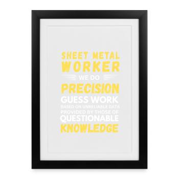 Sheet Metal Worker Definition - Funny Tradesman - Framed poster (27 × 37 cm) - black - Front