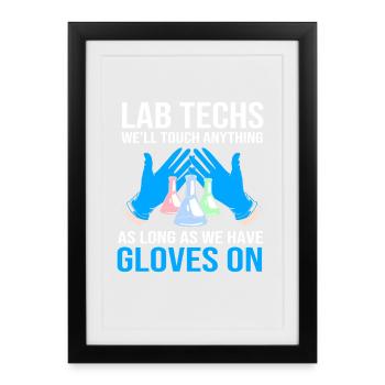 Laboratory Bio Chemistry Microscope Laboratory - Framed poster (27 × 37 cm) - black - Front