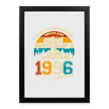 Awesome since May 1996 | Birthday | Gift - Framed poster (27 × 37 cm) - black - Front