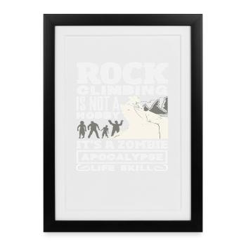 Climbing Zombie Apocalypse Survival - Framed poster (27 × 37 cm) - black - Front