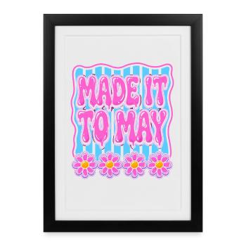 Arrivé jusqu’en mai - Affiche encadrée (27 × 37 cm) - noir - Devant
