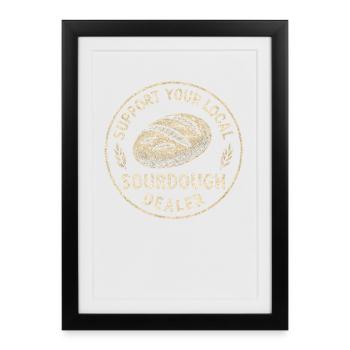 Baking Baker Baker Sourdough Bread Gift Idea - Framed poster (27 × 37 cm) - black - Front