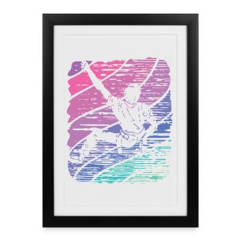 Bloc de bloc de Boulderer - Affiche encadrée (27 × 37 cm) - noir - Devant