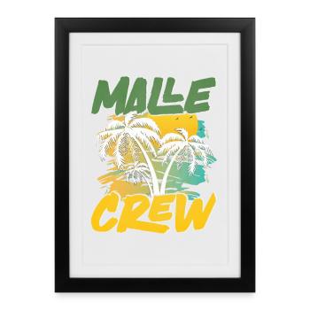 Malle Crew - Affiche encadrée (27 × 37 cm) - noir - Devant