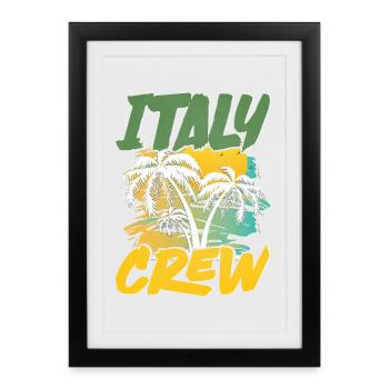 Italy Crew - Framed poster (27 × 37 cm) - black - Front