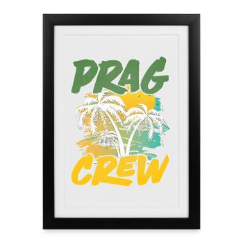 Équipage Prague - Affiche encadrée (27 × 37 cm) - noir - Devant