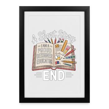 Éducatrice designer : Une nouvelle Je suis éducatrice artistique - Affiche encadrée (27 × 37 cm) - noir - Devant