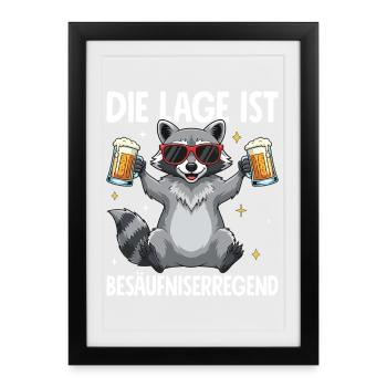 The situation is drunkenness - Framed poster (27 × 37 cm) - black - Front