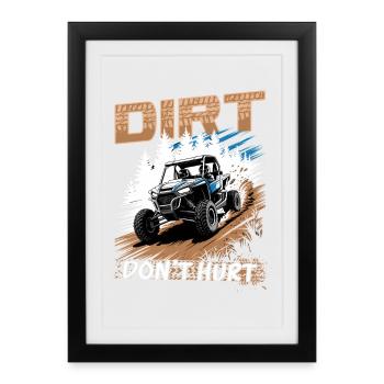 UTV Off Road 4 Wheeler Side by side - Framed poster (27 × 37 cm) - black - Front