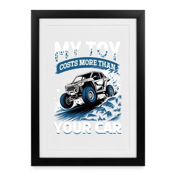UTV Off Road 4 Wheeler Side by side - Framed poster (27 × 37 cm) - black - Front