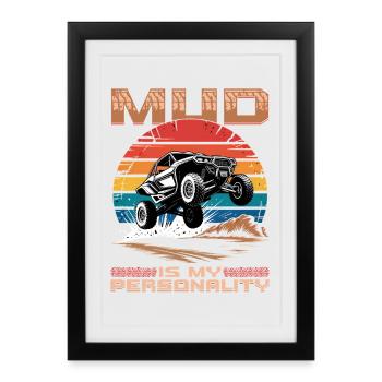 UTV Off Road 4 Wheeler Side by side - Framed poster (27 × 37 cm) - black - Front