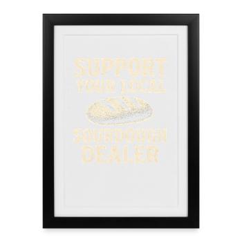 Baking Baker Baker Sourdough Bread Gift Idea - Framed poster (27 × 37 cm) - black - Front
