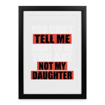 Blagues drôles sur le père sur le papa sarcastique - Affiche encadrée (27 × 37 cm) - noir - Devant