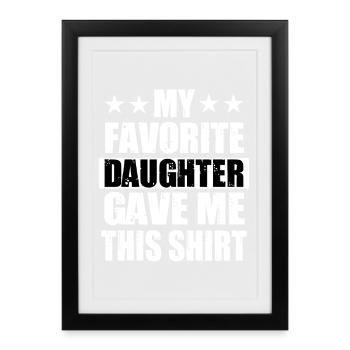 Vatertagsmotto Der Coolste Papa Bester Papa - Gerahmtes Poster (27 × 37 cm) - Schwarz - Vorne
