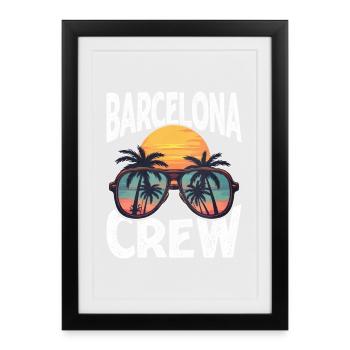 Barcelona Crew - Framed poster (27 × 37 cm) - black - Front